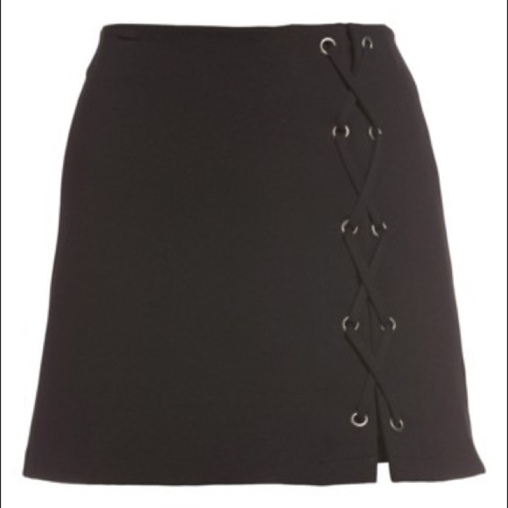 Black mini skirt